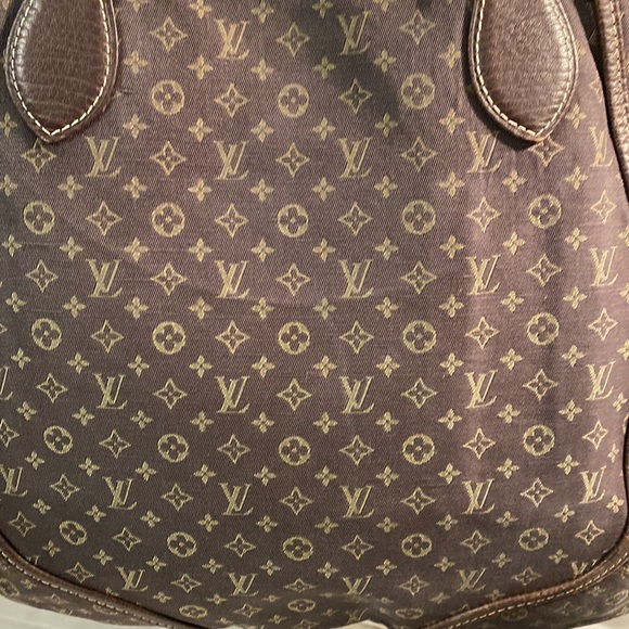 Louis Vuitton Besace Angele Mini Lin Ebene W/COA and Crossbody Strap 2 way - Picture 2 of 16